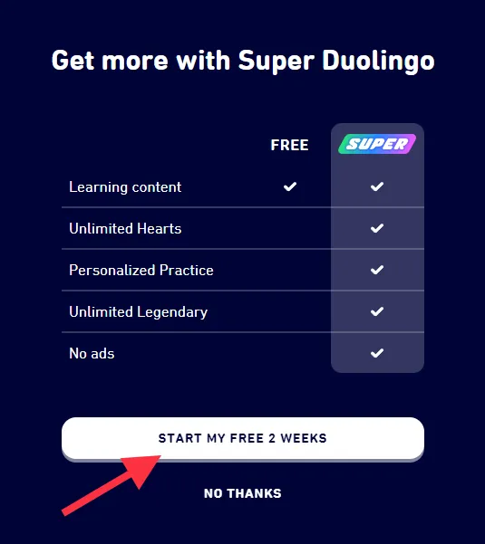 Thumbnail of A personalized practice session in the Duolingo app